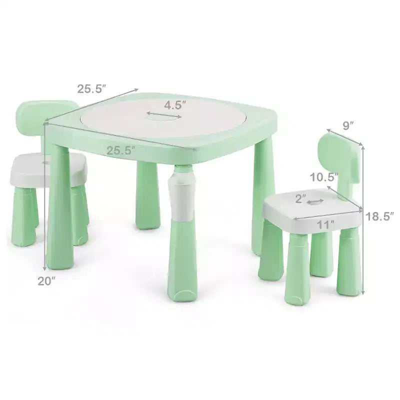 Costway Table et chaises d'activités 5 en 1 pour enfants, fonction de RA, table de construction de jeux d'eau et de travaux manuels