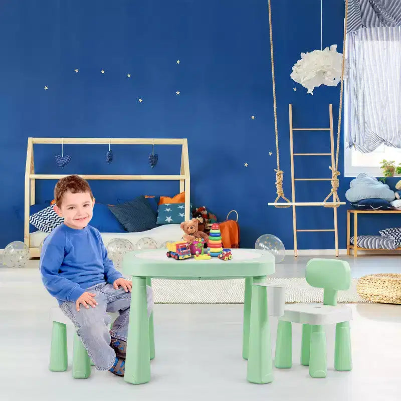 Costway Table et chaises d'activités 5 en 1 pour enfants, fonction de RA, table de construction de jeux d'eau et de travaux manuels