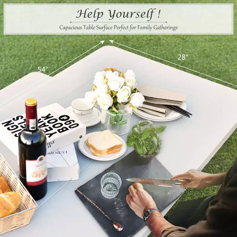 Ensemble Table et Banc de Pique-nique Costway pour Extérieur, Jardin, Patio, Fête, Repas, Tout Temps, Noir/Blanc/Gris/Marron/Vert