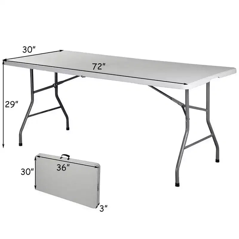 Ensemble table de camping pliable Costway avec 2 bancs