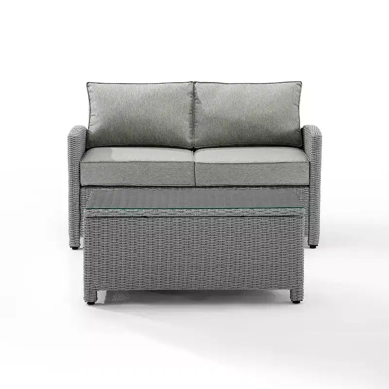 Bradenton Outdoor Wicker Sofa & Coffee Table Set - Crosley