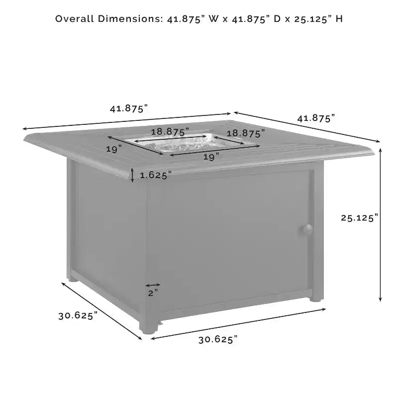 Ensemble de mobilier de patio d'extérieur Crosley Bradenton 5 pièces en acier avec foyer