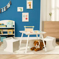 Fantasy Fields by Teamson Kids - Biscay Bricks Table & Chairs Kids Furniture - Grey