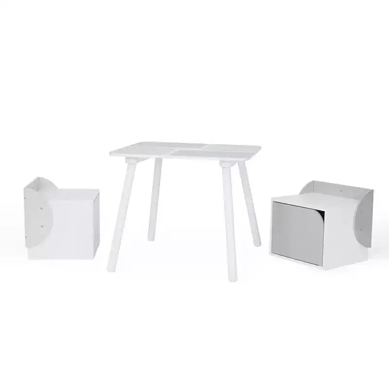 Fantasy Fields by Teamson Kids - Table et Chaises Biscay Bricks - Meubles pour Enfants - Gris