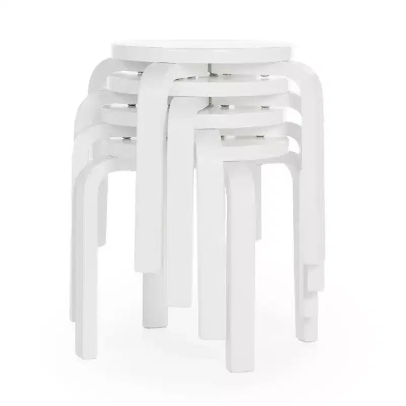 Ensemble Table et Chaises Nordiques Guidecraft pour Enfants : Table d'Activité Ronde en Bois pour Salle de Jeux et Salle de Classe pour Tout-Petits avec 4 Tabourets