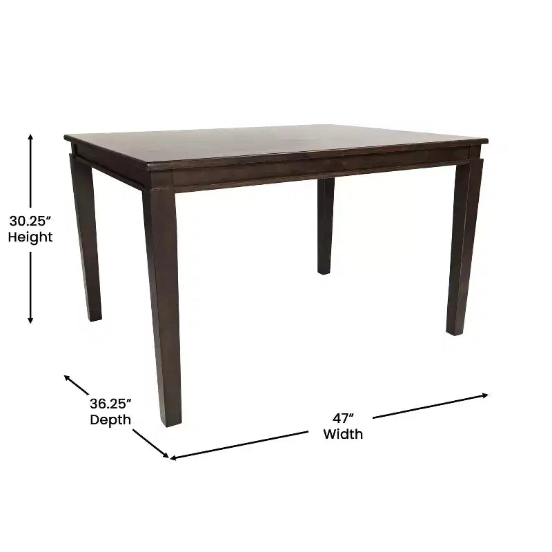 Table à manger en bois avec pieds coniques