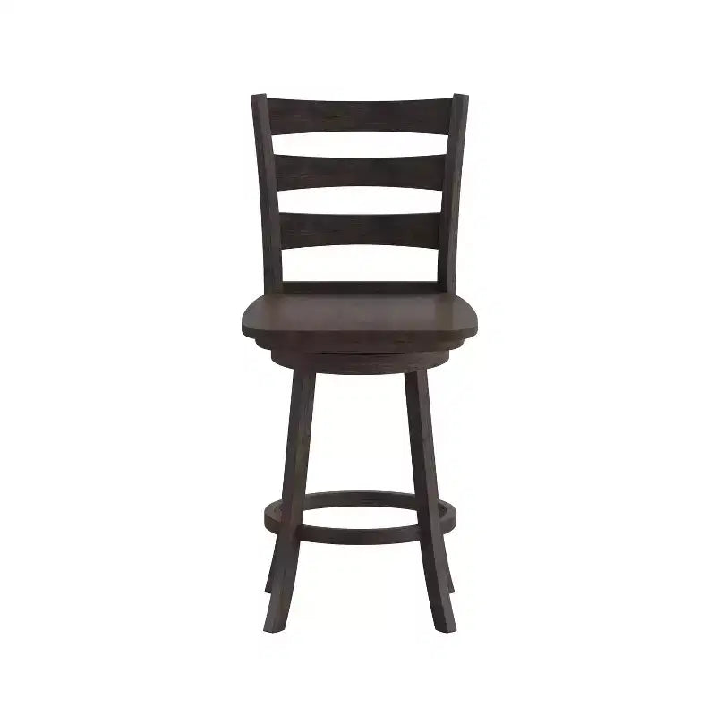 Tabouret de bar classique à dossier échelle et assise en bois
