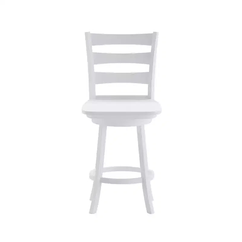 Tabouret de bar classique à dossier échelle et assise en bois