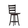 Emma and Oliver Classic Ladderback Counter Height Dining Stool with Wood Seat
