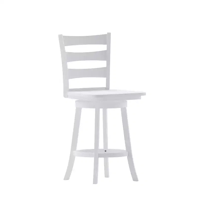 Tabouret de bar classique à dossier échelle et assise en bois