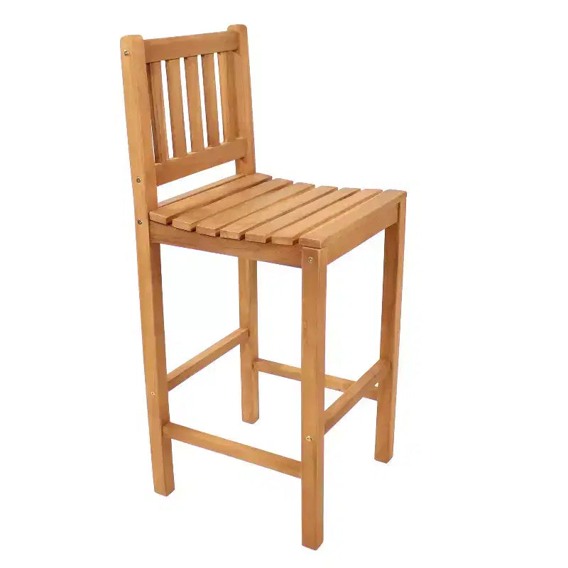 Ensemble de bar d'extérieur Sunnydaze 3 pièces en bois de teck - Marron