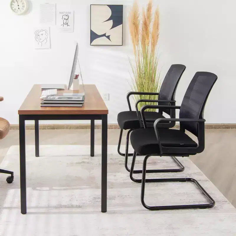 Chaises de conférence en maille, chaises d'accueil et de bureau pour visiteurs avec support lombaire