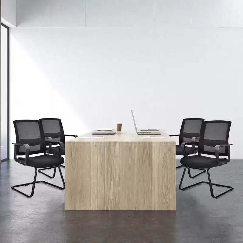 Chaises de conférence en maille, chaises d'accueil et de bureau pour visiteurs avec support lombaire