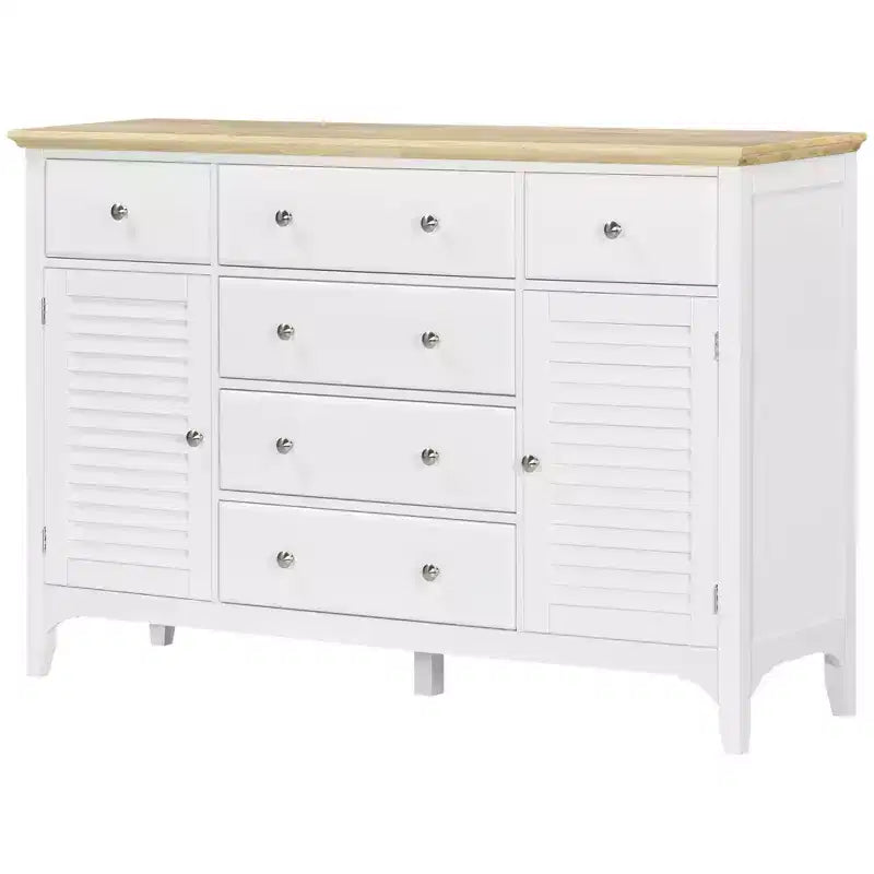 Buffet moderne avec tiroirs, meuble de rangement avec placards, étagères réglables pour salon, cuisine