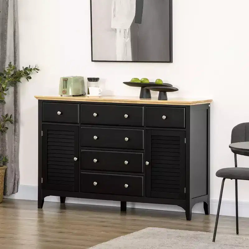 Buffet moderne avec tiroirs, meuble de rangement avec placards, étagères réglables pour salon, cuisine