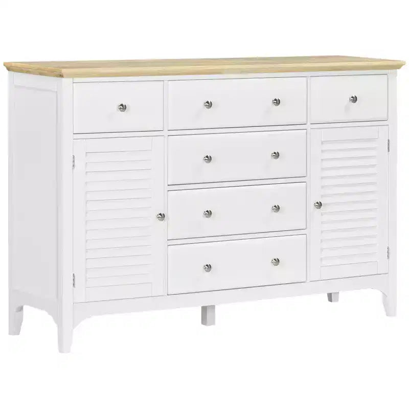 Buffet moderne avec tiroirs, meuble de rangement avec placards, étagères réglables pour salon, cuisine
