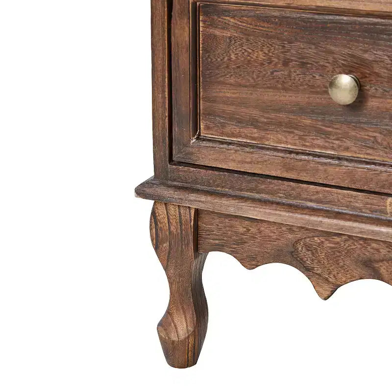 Commode d'appoint traditionnelle en bois massif de 32 po à 3 tiroirs avec station de charge