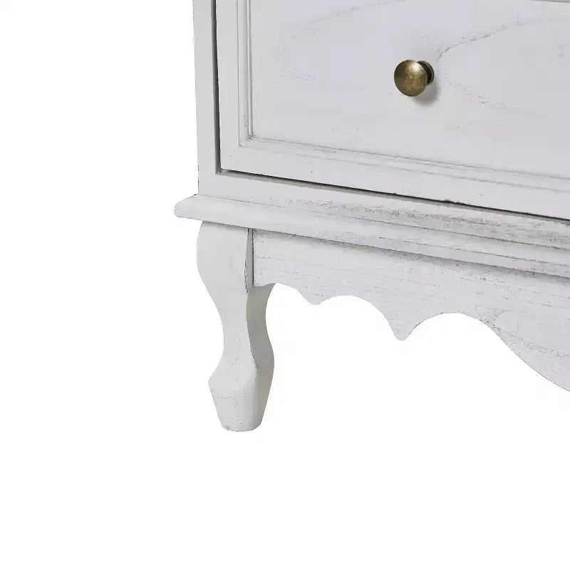 Commode d'appoint traditionnelle en bois massif de 32 po à 3 tiroirs avec station de charge