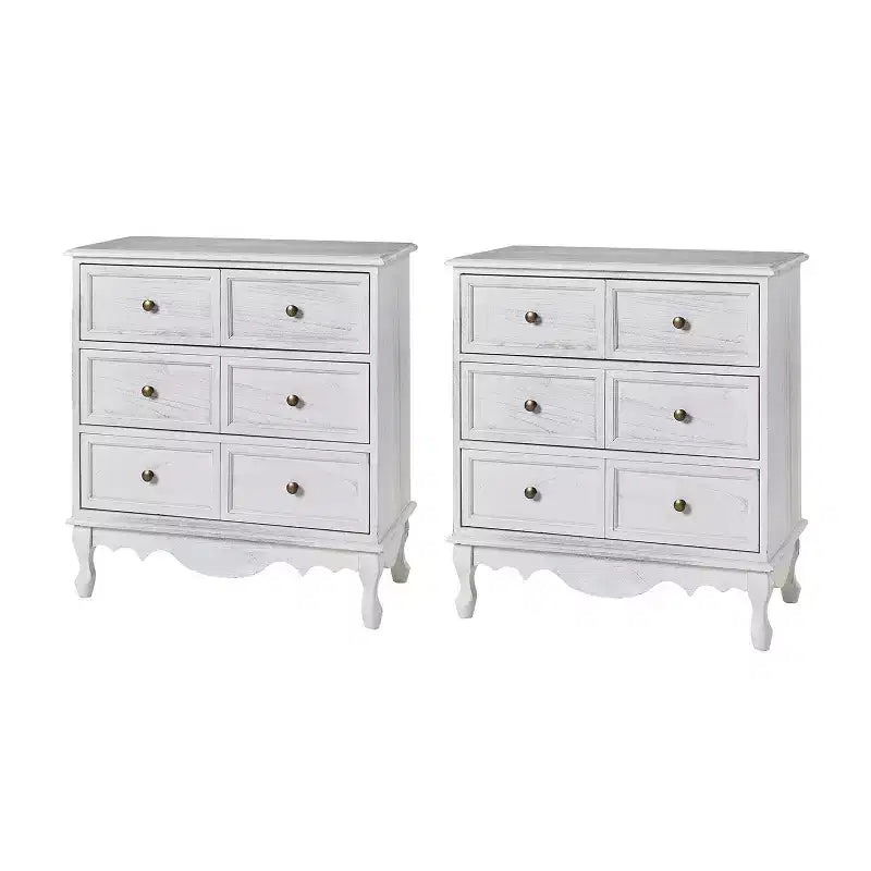 Commode d'appoint traditionnelle en bois massif de 32 po à 3 tiroirs avec station de charge