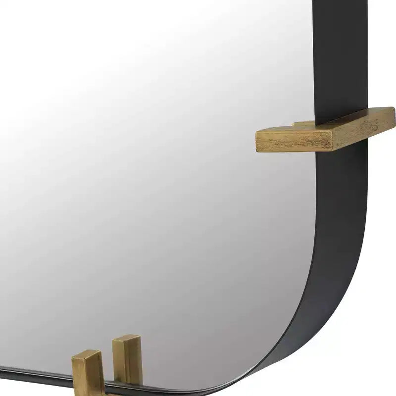 Miroir mural rectangulaire noir 27 1/4 x 47 1/2