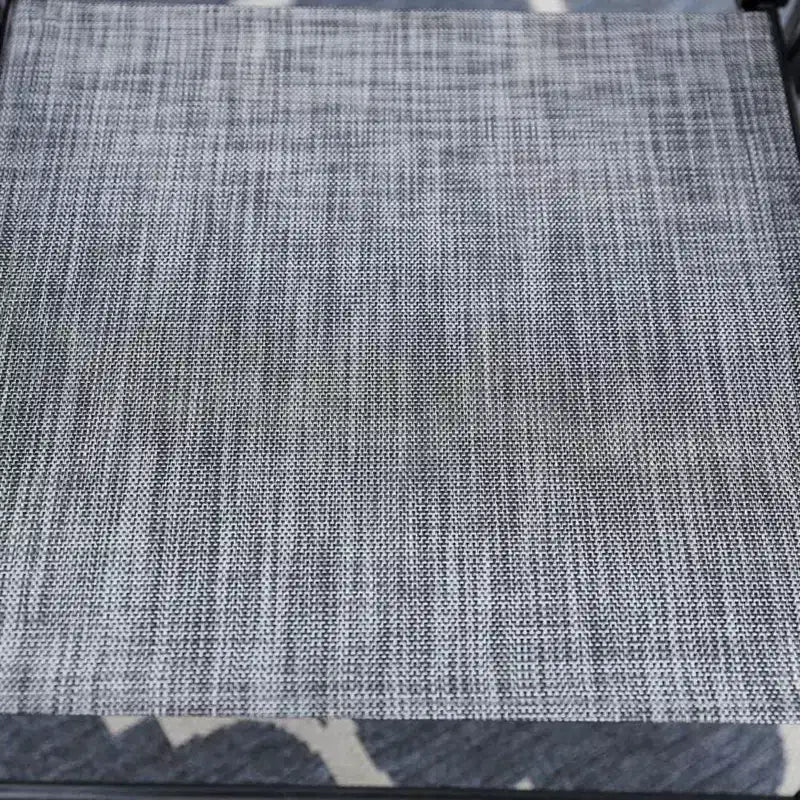 Captiva Designs Ensemble de salle à manger d'extérieur 9 pièces avec table carrée spacieuse à lattes en métal avec trou pour parasol et 8 chaises pliantes inclinables