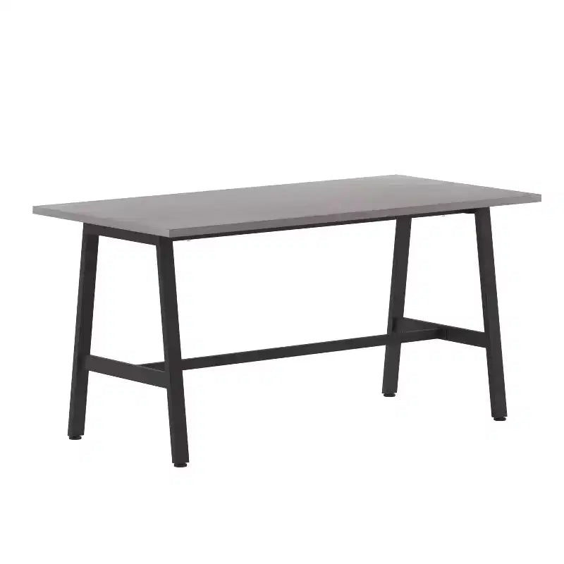 Table de conférence commerciale de 60x30 avec plateau en stratifié double face de 1 po d'épaisseur avec bordure en PVC et piètement en acier robuste en forme de A