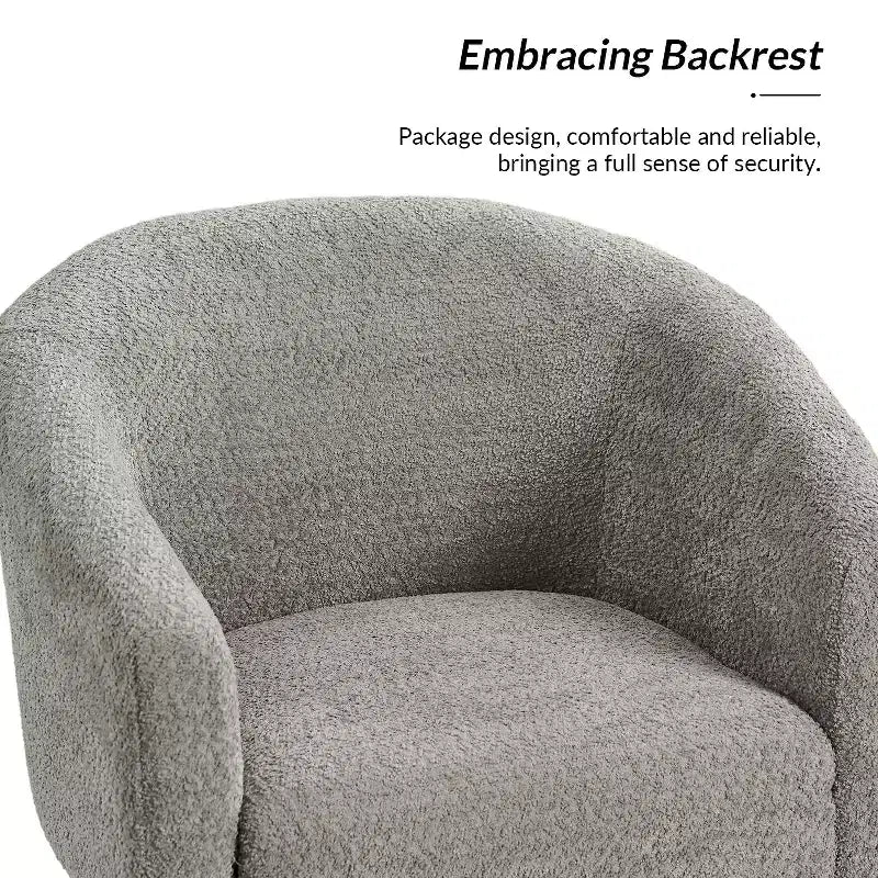 Modern Boucle Armchair with metal leg