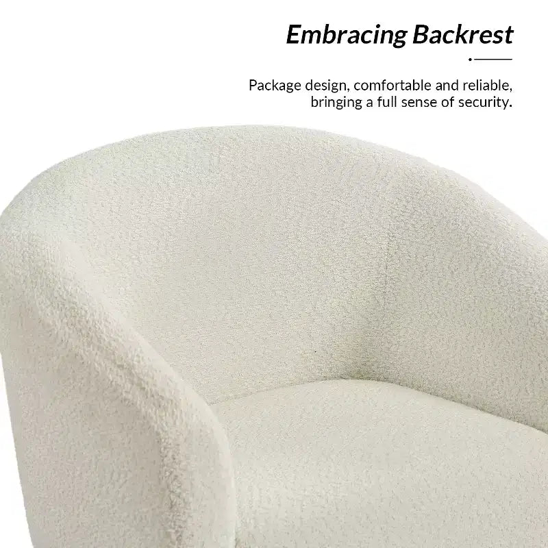 Modern Boucle Armchair with metal leg