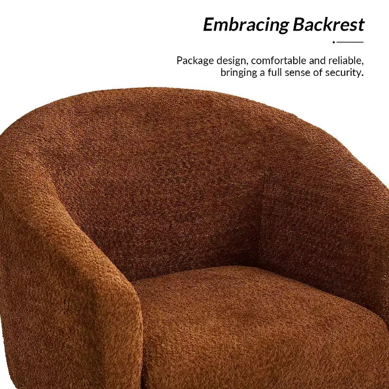 Modern Boucle Armchair with metal leg
