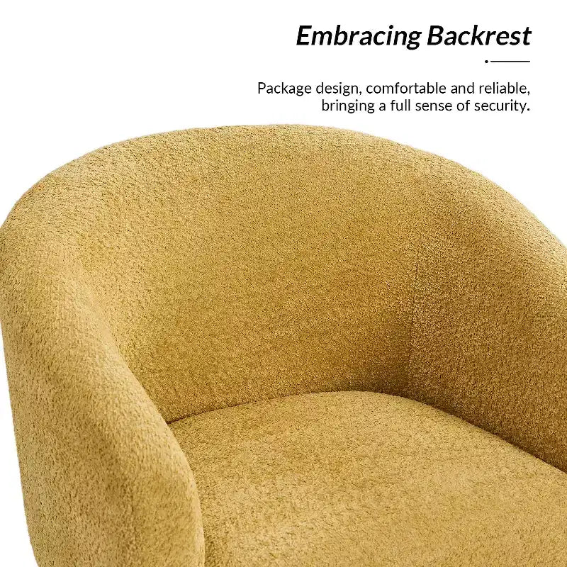 Modern Boucle Armchair with metal leg