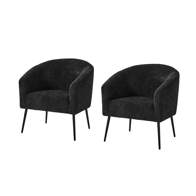 Modern Boucle Armchair with metal leg