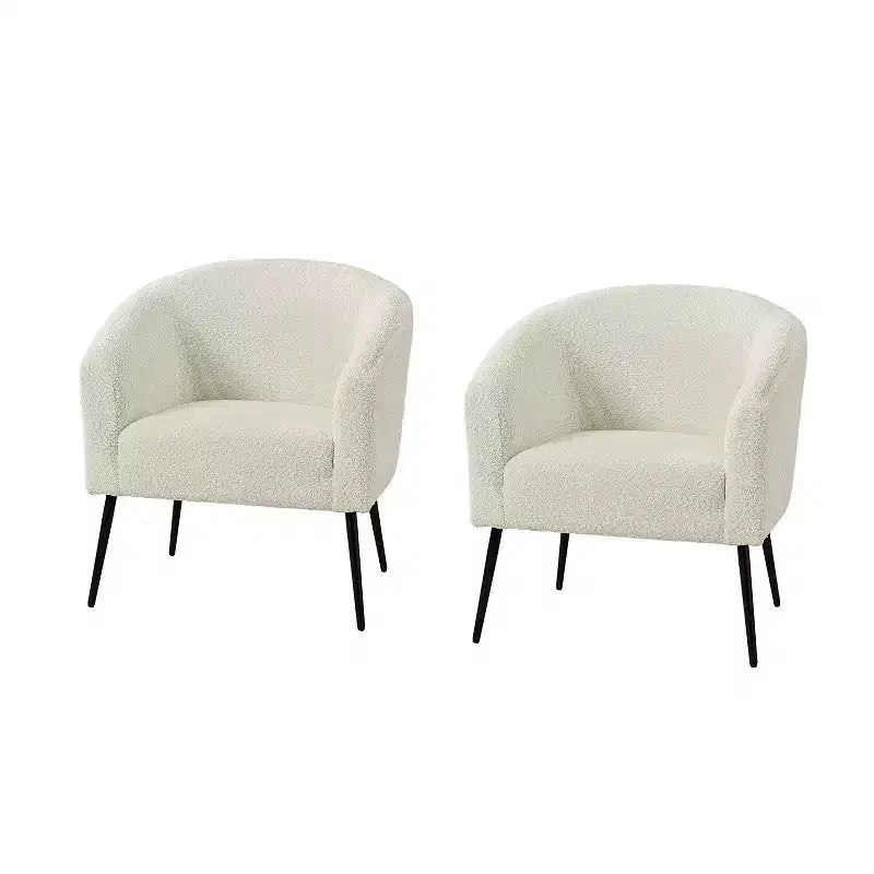 Modern Boucle Armchair with metal leg