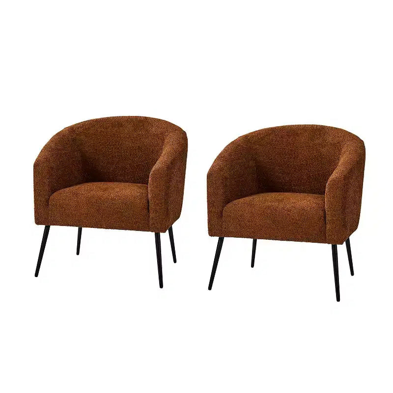 Modern Boucle Armchair with metal leg
