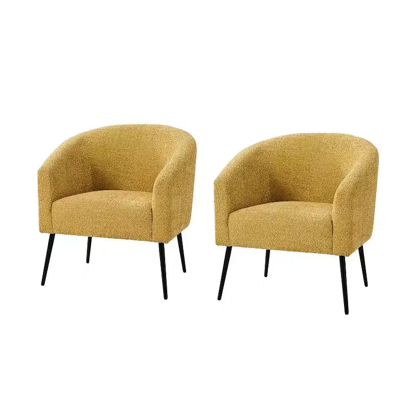 Modern Boucle Armchair with metal leg