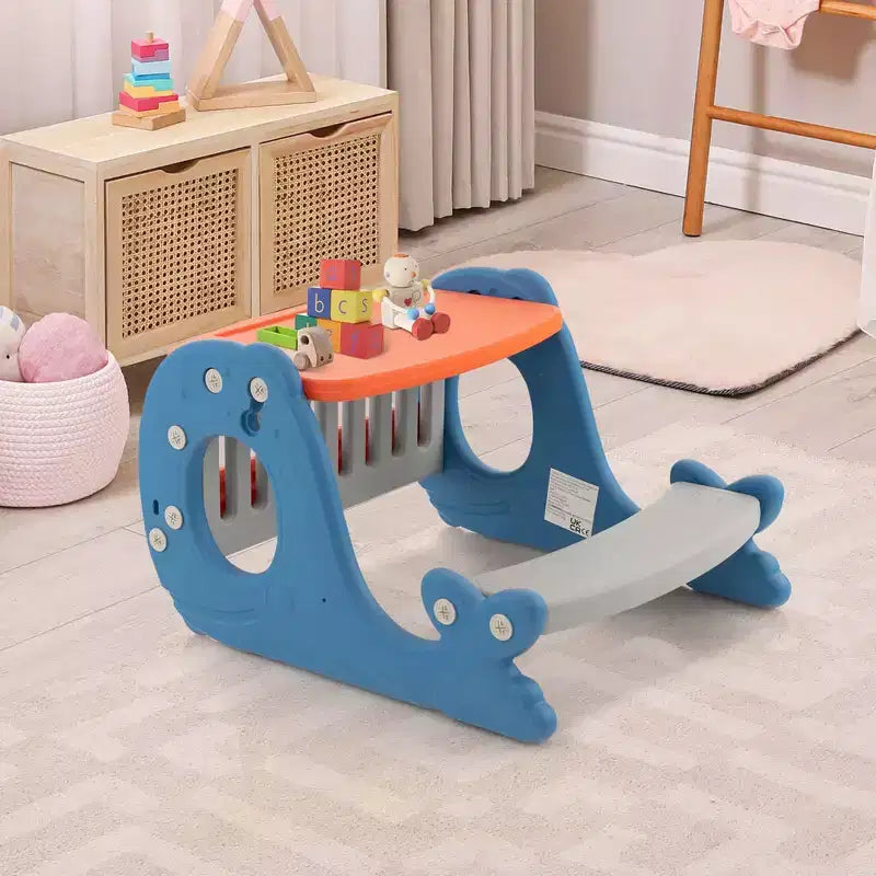 Bureau de dessin et de jeu pour enfants avec tableau blanc effaçable inclinable pour gribouiller et manger