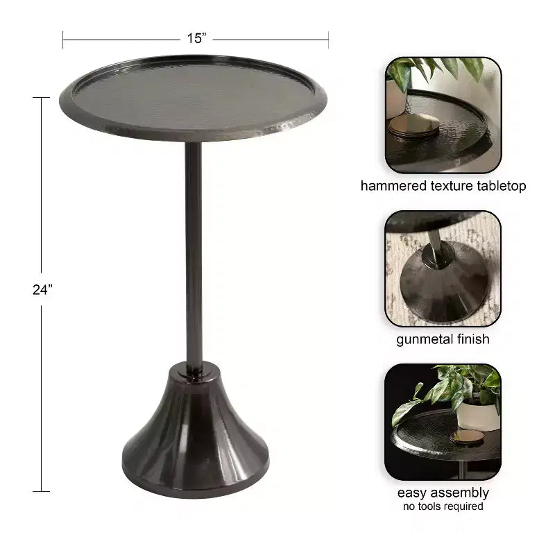 Table d'appoint en métal