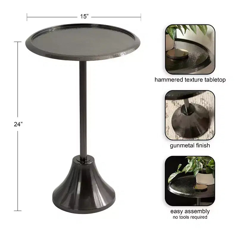 Table d'appoint en métal