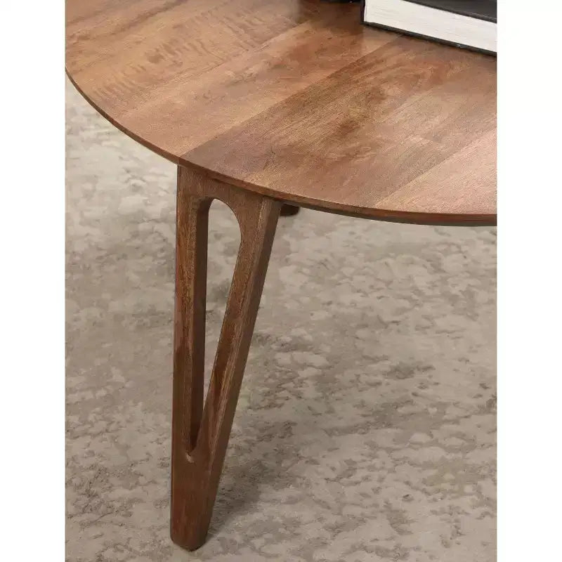 Table basse ronde, 30x30x19, Noyer Marron