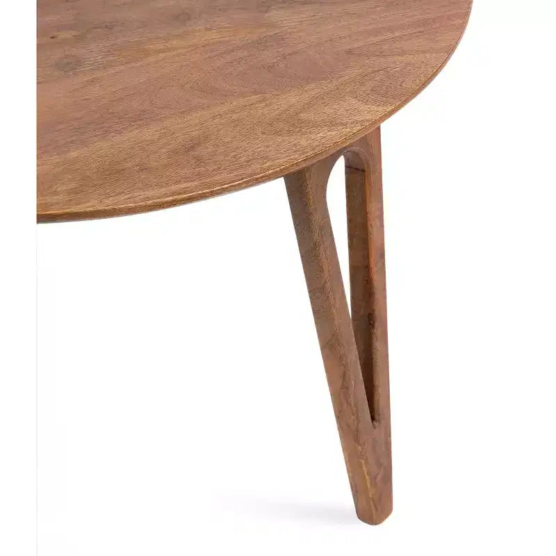 Table basse ronde, 30x30x19, Noyer Marron