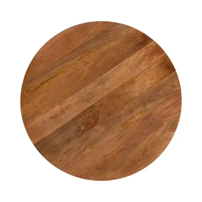 Table basse ronde, 30x30x19, Noyer Marron
