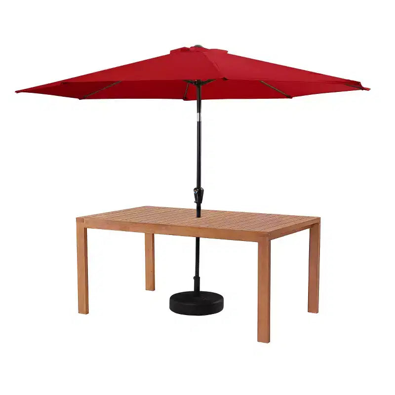 Ensemble de salle à manger d'extérieur 6 pièces Alaterre Furniture, table Weston avec parasol inclinable automatique de 3 m