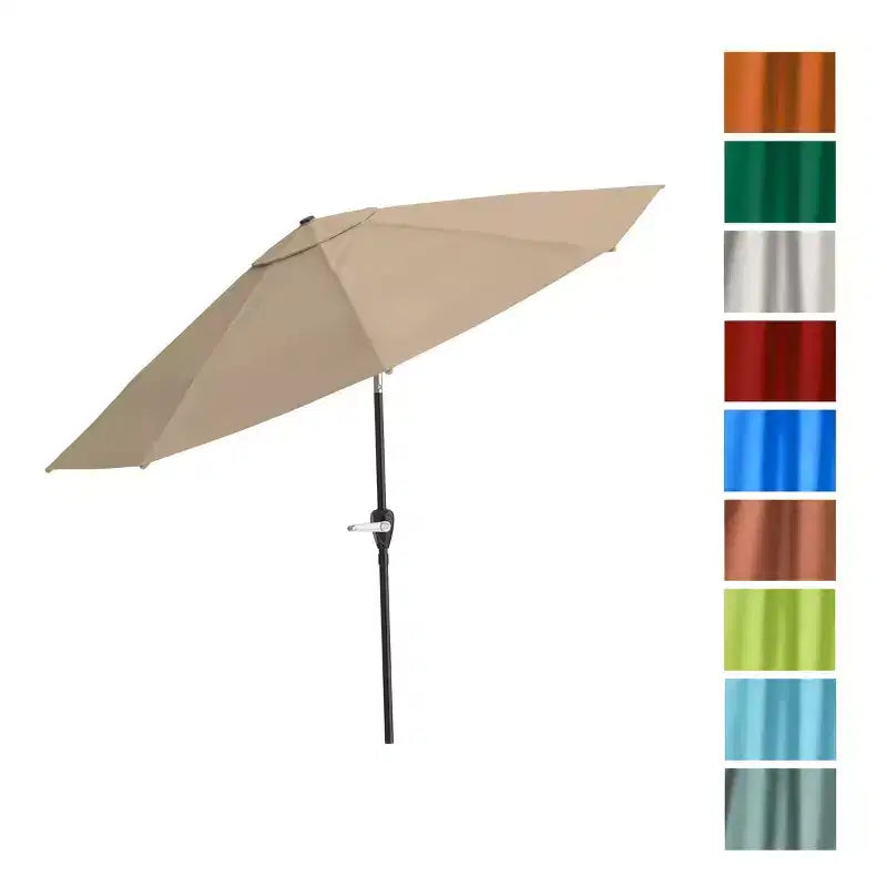 Ensemble de salle à manger d'extérieur 6 pièces Alaterre Furniture, table Weston avec parasol inclinable automatique de 3 m