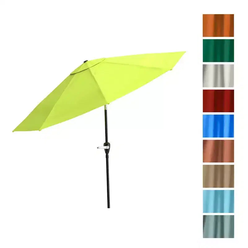 Alaterre Furniture Ensemble de salle à manger d'extérieur 8 pièces, table Weston avec parasol inclinable automatique de 3 m