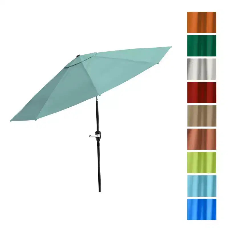 Alaterre Furniture Ensemble de salle à manger d'extérieur 8 pièces, table Weston avec parasol inclinable automatique de 3 m