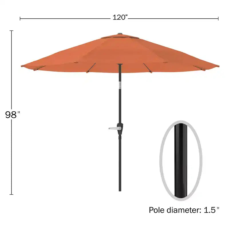 Alaterre Furniture Ensemble de salle à manger d'extérieur 8 pièces, table Weston avec parasol inclinable automatique de 3 m