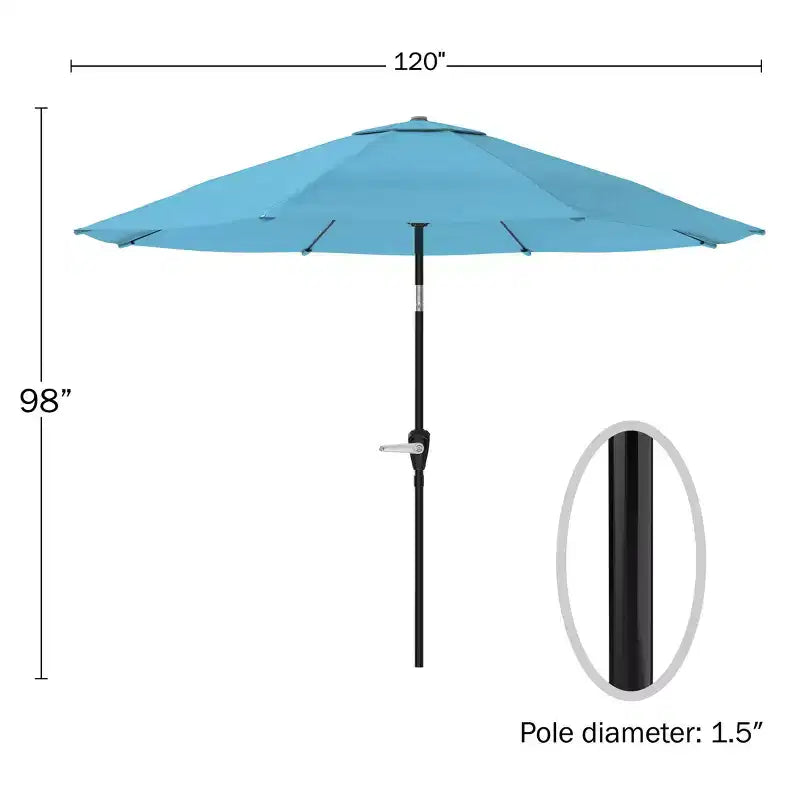 Alaterre Furniture Ensemble de salle à manger d'extérieur 8 pièces, table Weston avec parasol inclinable automatique de 3 m