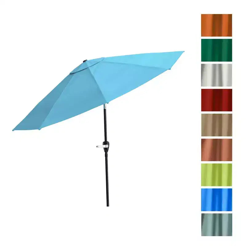 Alaterre Furniture Ensemble de salle à manger d'extérieur 8 pièces, table Weston avec parasol inclinable automatique de 3 m
