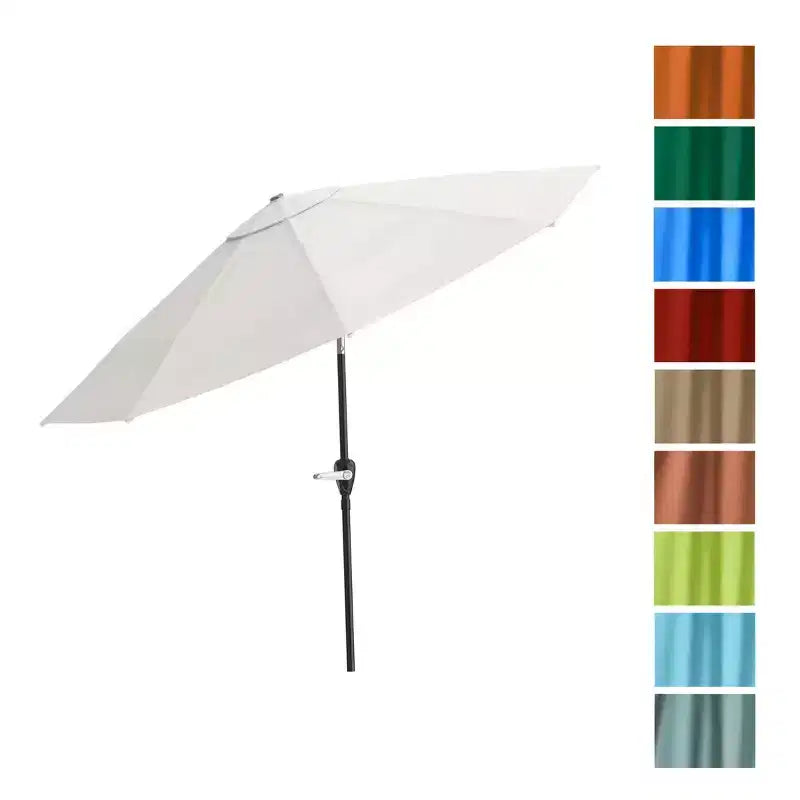 Alaterre Furniture Ensemble de salle à manger d'extérieur 8 pièces, table Weston avec parasol inclinable automatique de 3 m