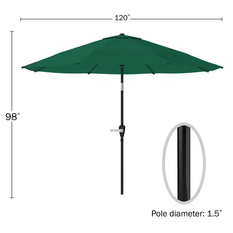 Alaterre Furniture Ensemble de salle à manger d'extérieur 8 pièces, table Weston avec parasol inclinable automatique de 3 m