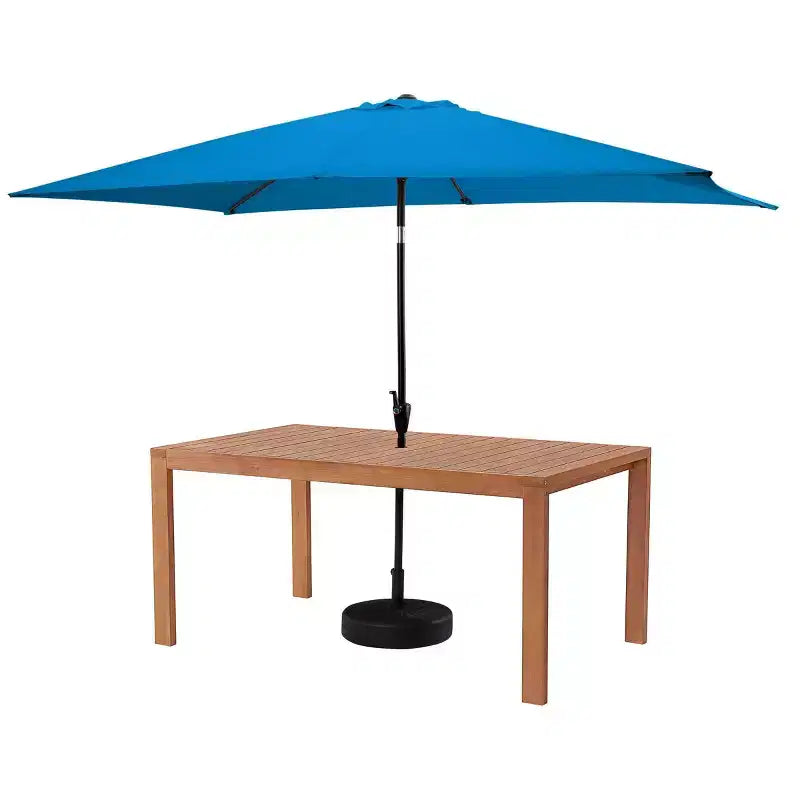 Ensemble de salle à manger d'extérieur 8 pièces Alaterre Furniture, table Weston avec parasol rectangulaire de 3 m